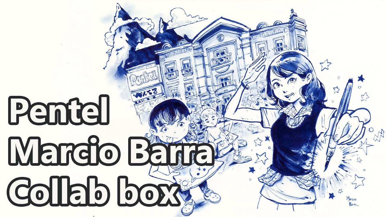 Pentel x Marcio Barra - Collaboration box set - Cover drawing timelapse