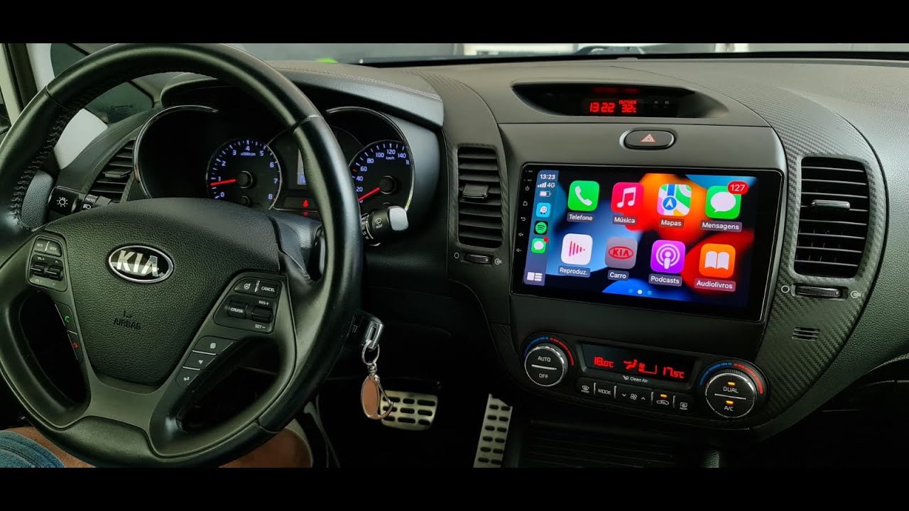 Central Multimídia Kia Cerato 9 Polegadas Kronos 9863 CarPlay e Android Auto Sem Fio + 4G