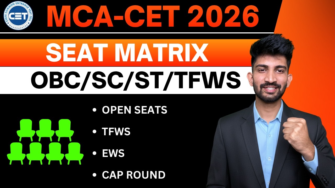 Mca cet Seat Matrix for Admission 2026 | Mca Admission Process 2026