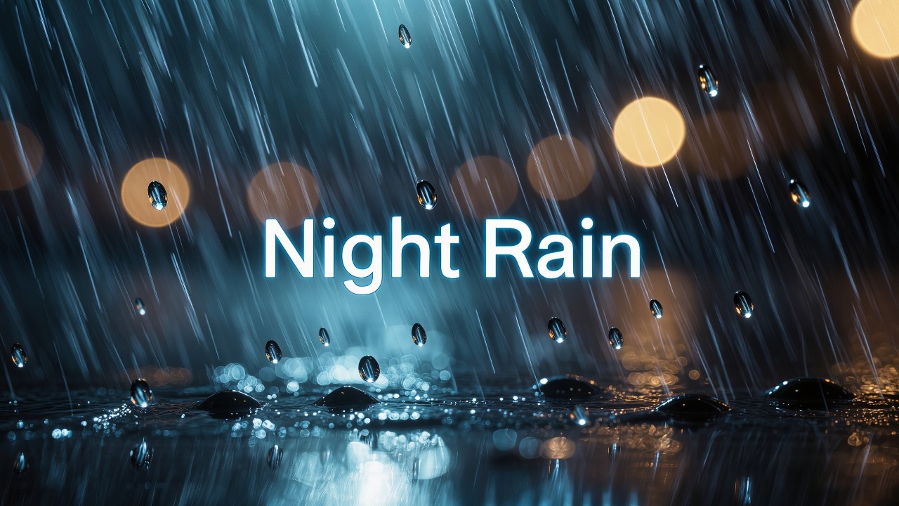 Rain Sound on Dark Screen - 3 Hours of Natural Rain Sounds for Sleeping, Relaxing (No Music)
