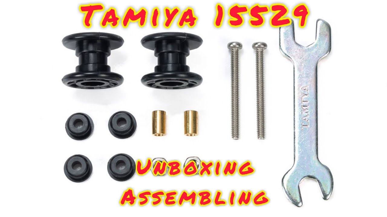 Unboxing Assembled : Tamiya 15529 Low Friction Plastic Double Rollers (Black/13-13mm) | Cerita AHAH