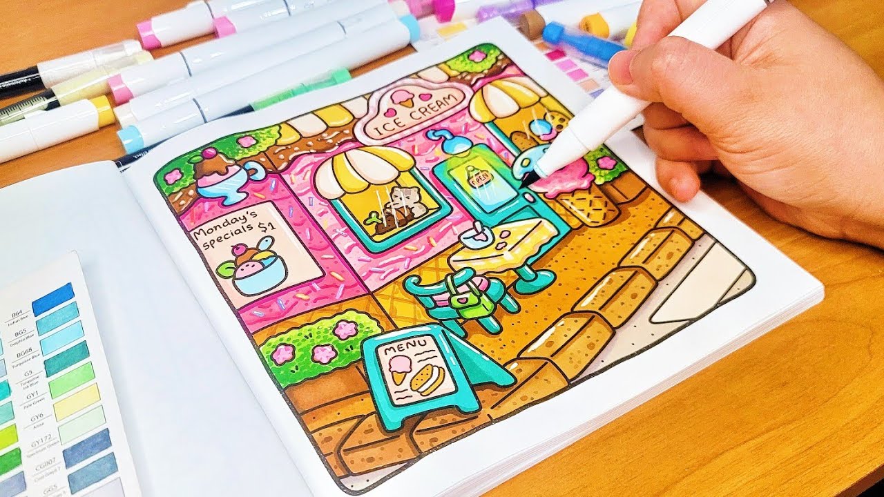 Color With Me ASMR | Cozy Corner Coco Wyo Coloring Book | Using Ohuhu Markers