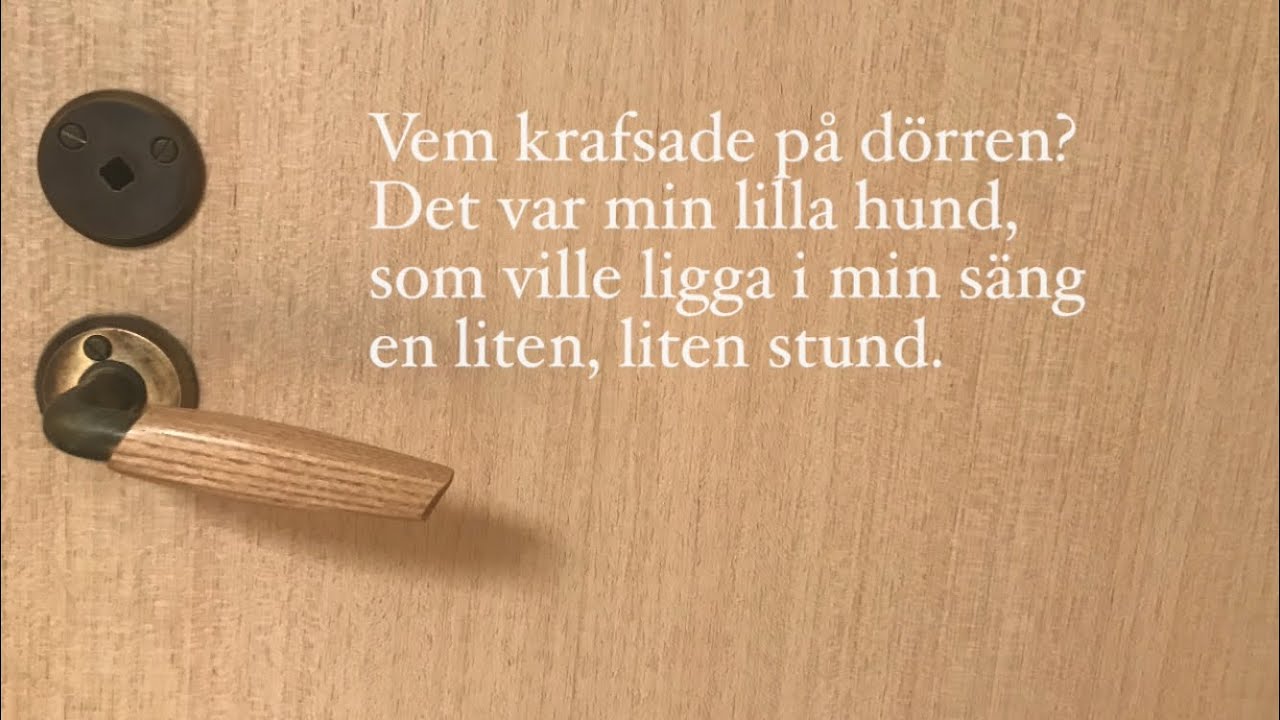 Vem krafsade på dörren? (med text) | Barnvisa skriven av Britt G Hallquist/Laci Boldemann