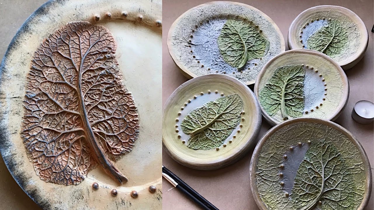 Leaf Plate Making DIY /plaster cement projects