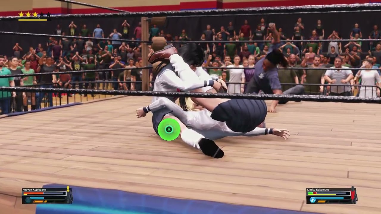 Heaven Applegate VS Kimiko Sakamoto 4 | WRESTLING HIGH | WWE 2K25 | Japanese School Girls Wrestling