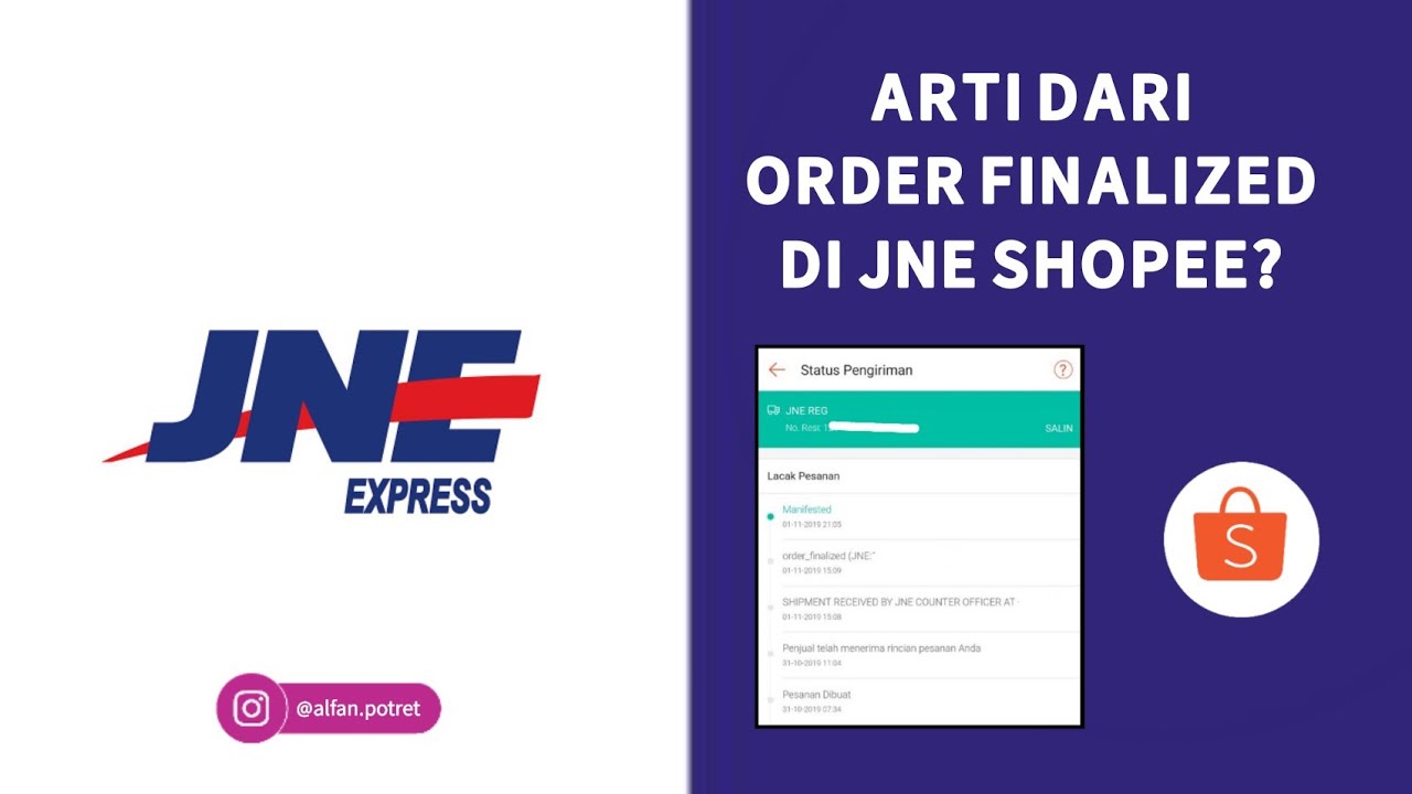 ORDER FINALIZED JNE DI SHOPEE