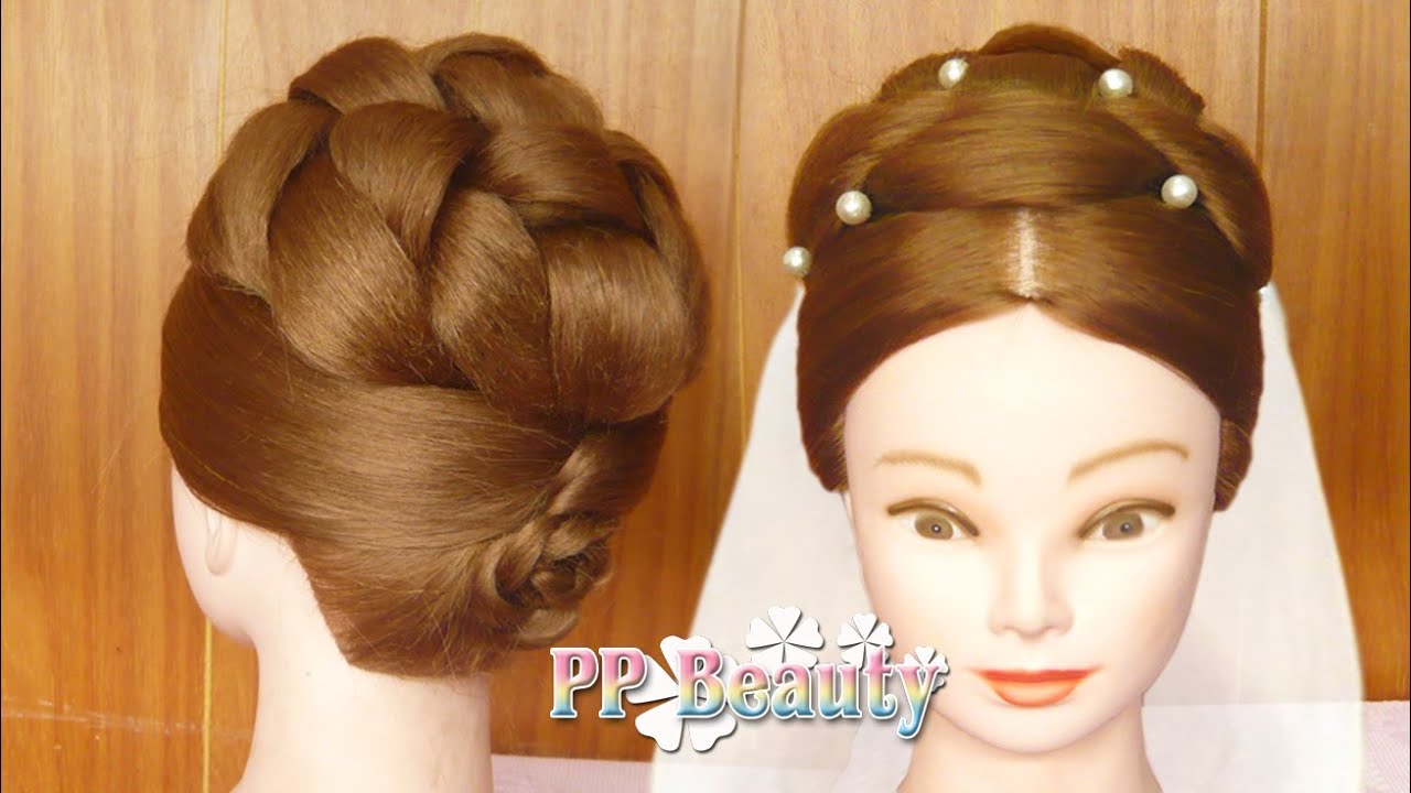 เกล้าผมทรงตะกร้อ สำหรับเจ้าสาวผมยาว : Bridal Updo for Long Hair