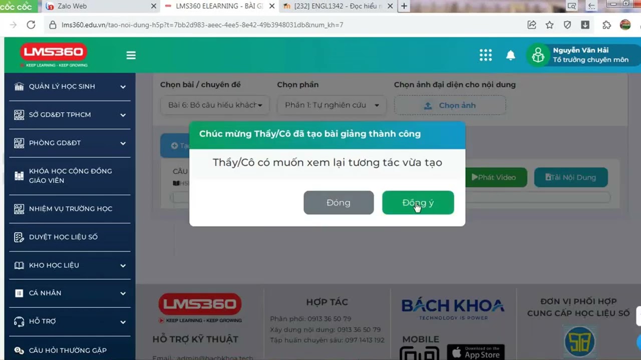 Kéo Thả Từ | Điền Vào Chỗ Trống | Thiết Kế Bài Giảng E-learning LMS 360 | Bài Giảng Tương Tác