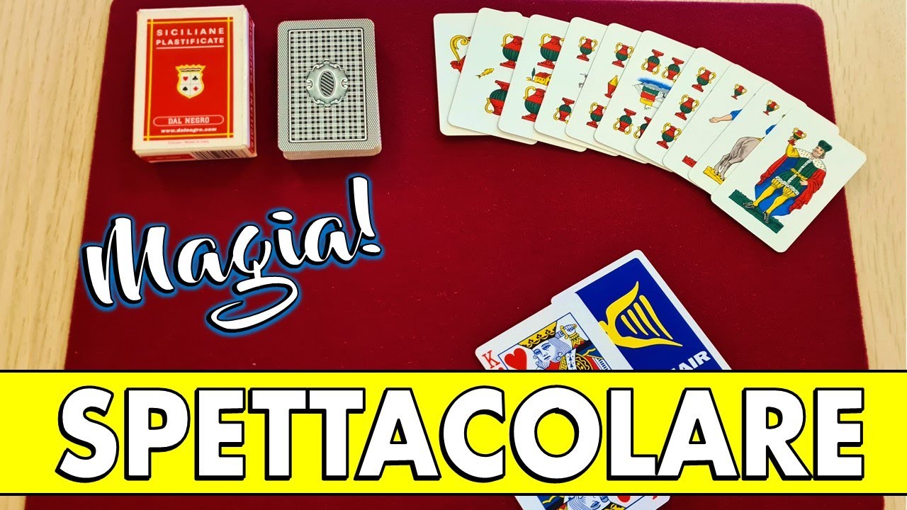 MAGIA FACILE E POTENTE SPIEGATA! (+ FIGLIO REVEAL!) CON CARTE NAPOLETANE, SICILIANE POKER, SCOPA ECC