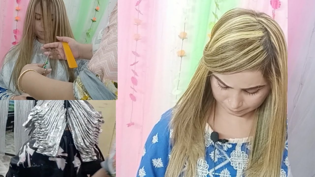 Highlights with brazilian keratin treatment part1 || base color and highlights at the same time