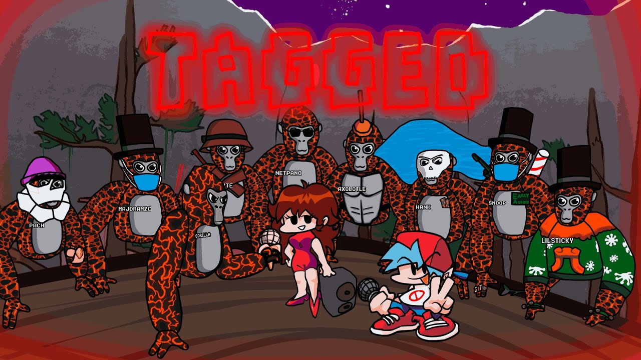 Tagged - Gorilla Night Battle (GamePlay) [Gorilla Tag FNF]