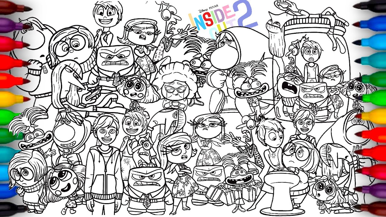Inside Out 2 Coloring Pages Mix | How To Coloring Emotions from Inside Out 2 | NCS Music