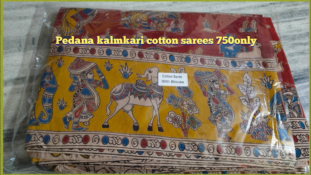 kalmkari pedana cotton sarees//7673963395//all sarees available//750+shipping