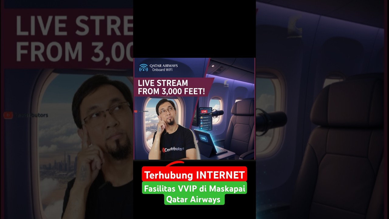 Bisa Live streaming di Pesawat Qatar Airways #Liburan #HolidaysWithShorts