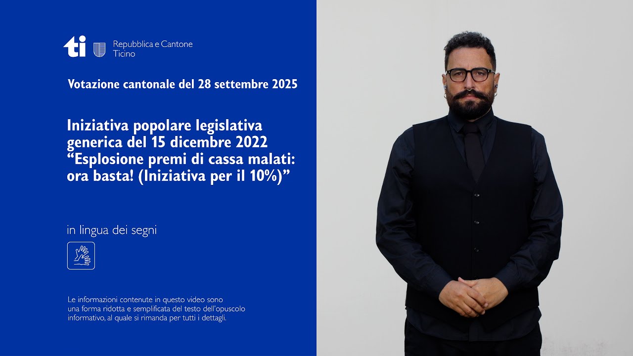 Iniziativa 10% - Votazione del 28 settembre 2025 - Informazioni in lingua dei segni (LIS)