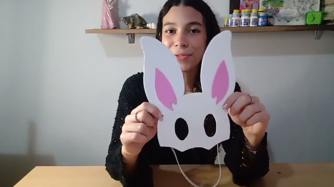 Como fazer máscara de coelho em Eva passo a passo