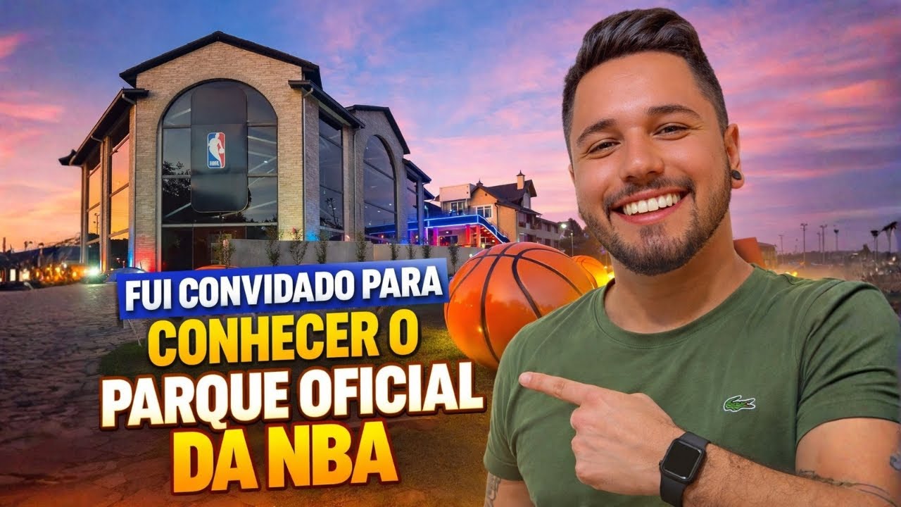Fui convidado para conhecer o ÚNICO parque da NBA do Brasil! 