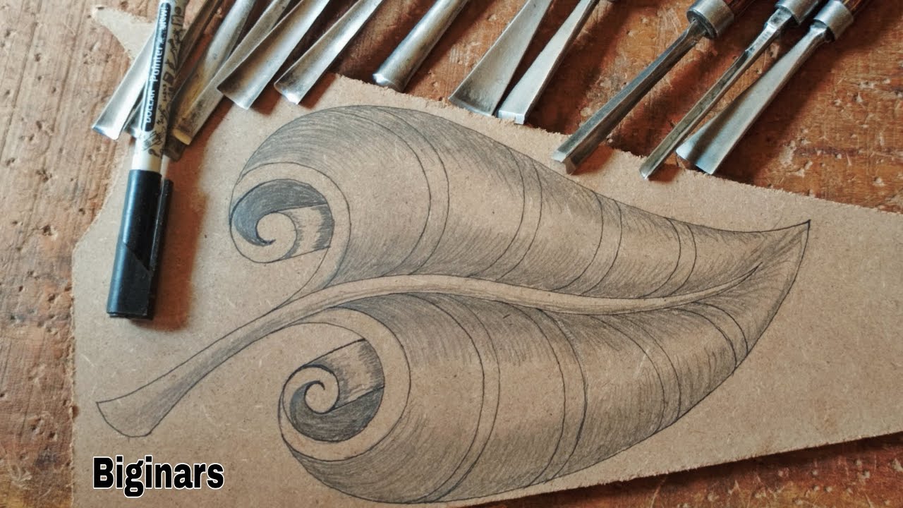 Beautiful leaf woden carved How to wood carving