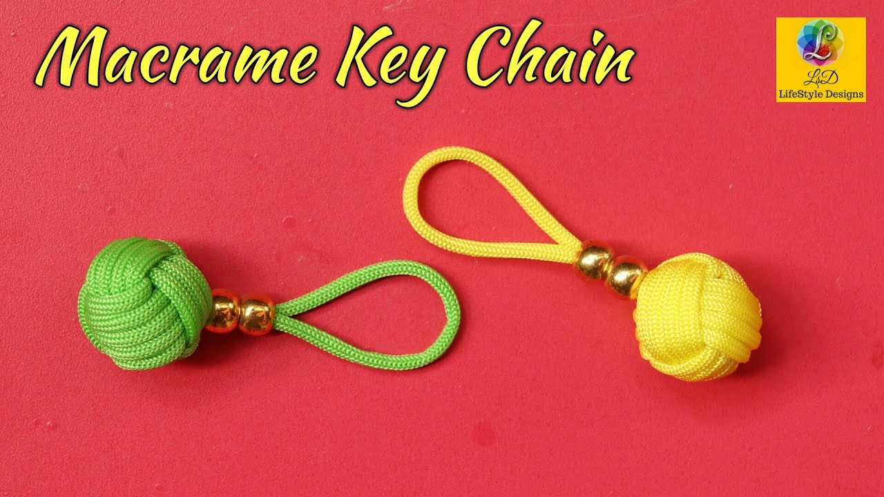 Macrame Easy Paracord Lanyard Keychain | Paracord Key Chain | Handmade LifeStyle Designs Tutorial #1