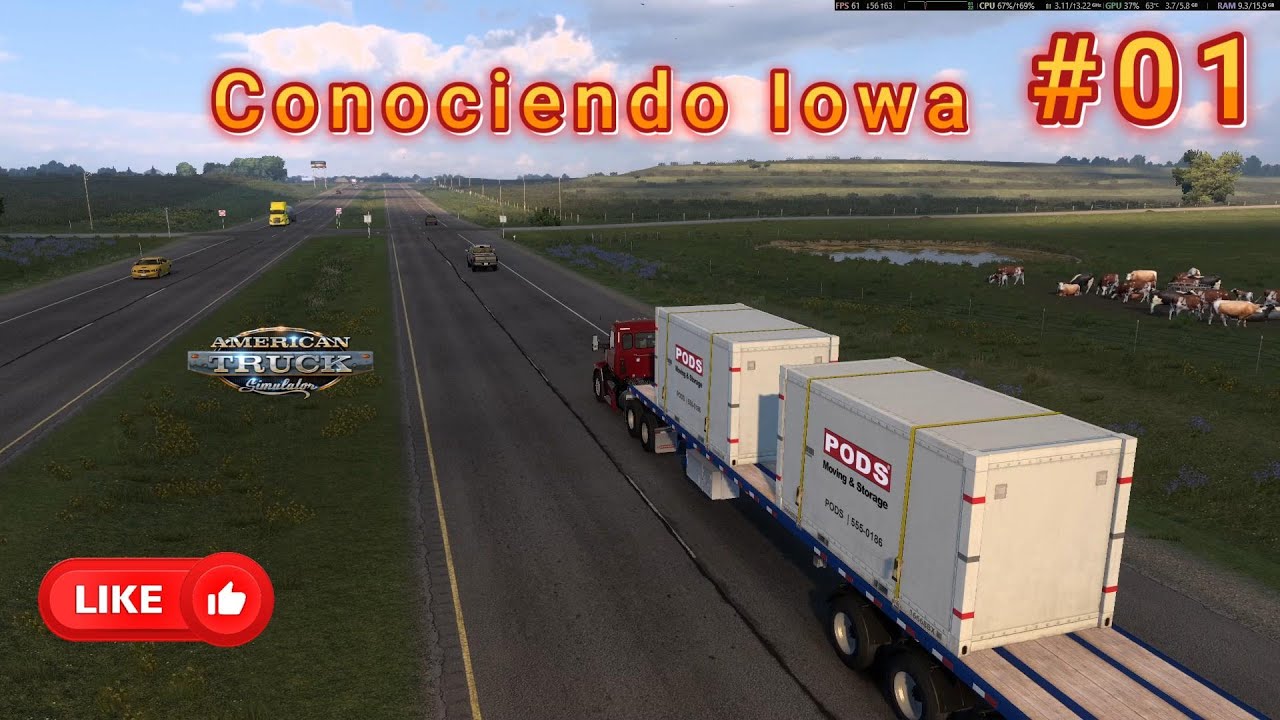 American truck simulator - Cap 01  -  Cruising Iowa  Event #americantrucksimulator