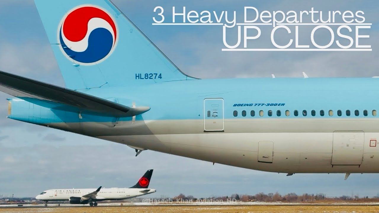 3 UP CLOSE Heavy Departures Plane Spotting! #aviation #avgeek #planespotting #yyz