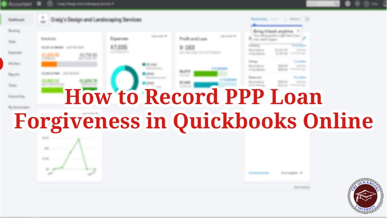 How to Record PPP Loan Forgiveness in Quickbooks Online