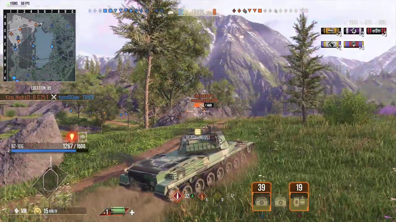 World of Tanks Console  BZ-166 6 Kills