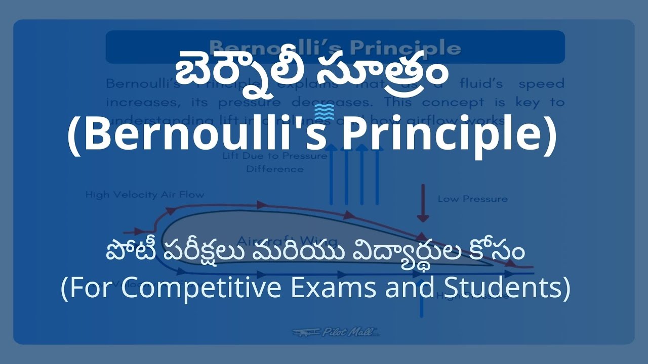 బెర్నౌలీ సూత్రం (Bernoulli’s Principle) | ద్రవ గణితం | పోటీ పరీక్షలు & విద్యార్థుల కోసం | తెలుగులో