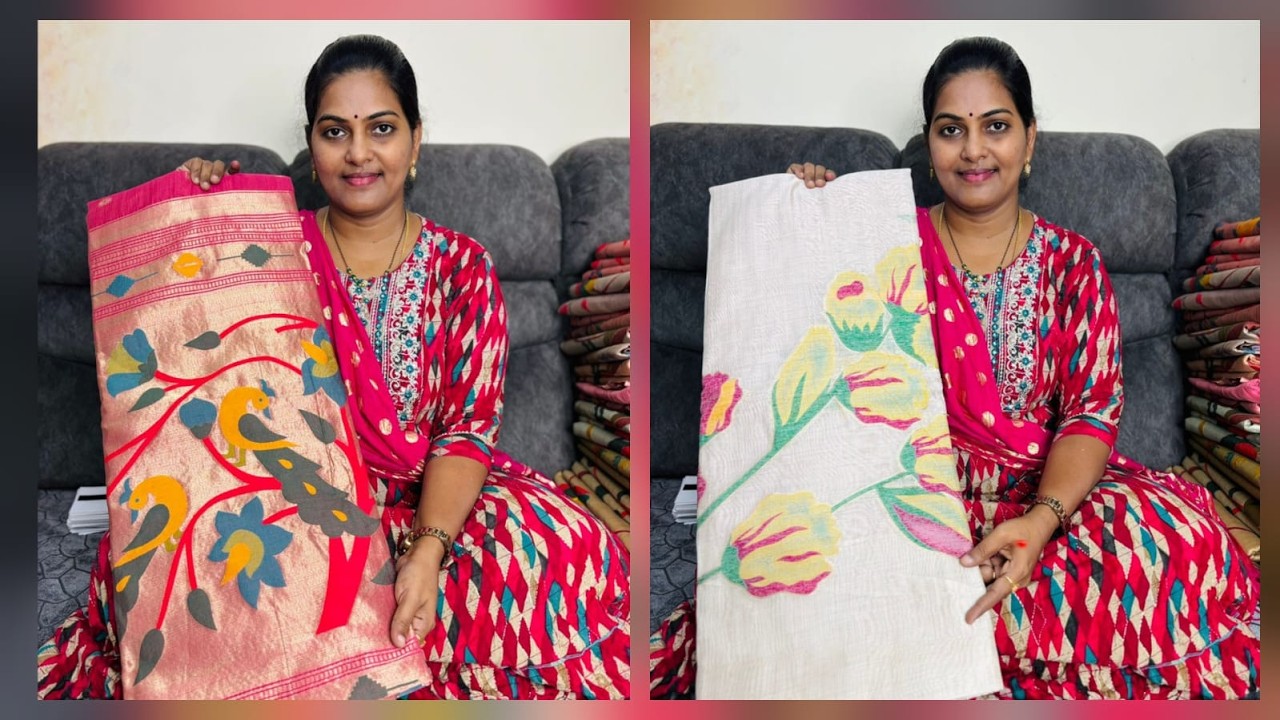 Pure Tusser n Jamdhani Paithani Sarees || Akki Latest Collections || Live Booking ||