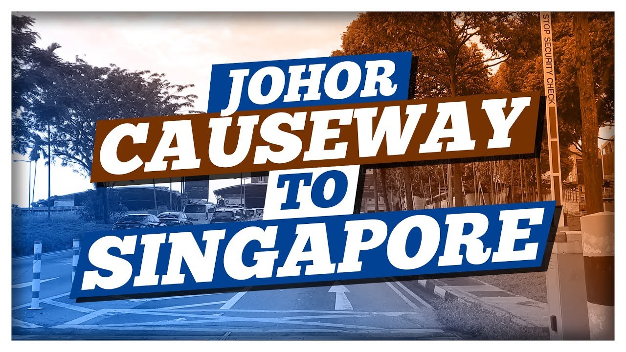 Driving from Johor Causeway to Singapore and Old Woodlands Town Centre - [No Traffic Jam Drive]