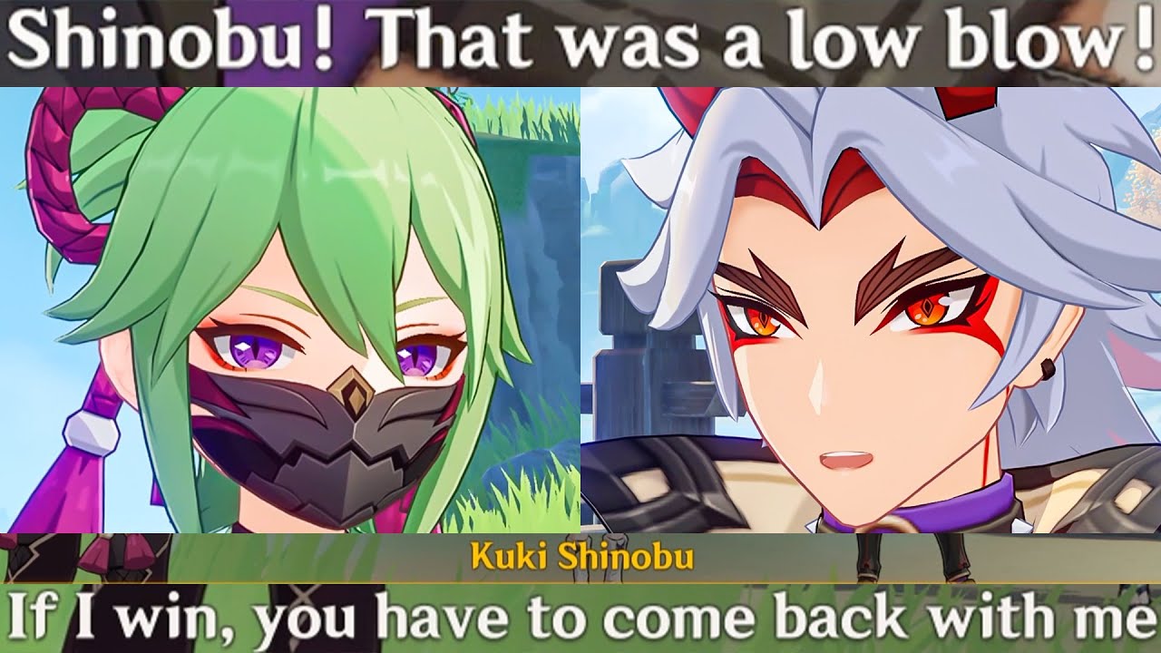 ITTO VS KUKI SHINOBU in Liyue Cutscene Genshin Impact