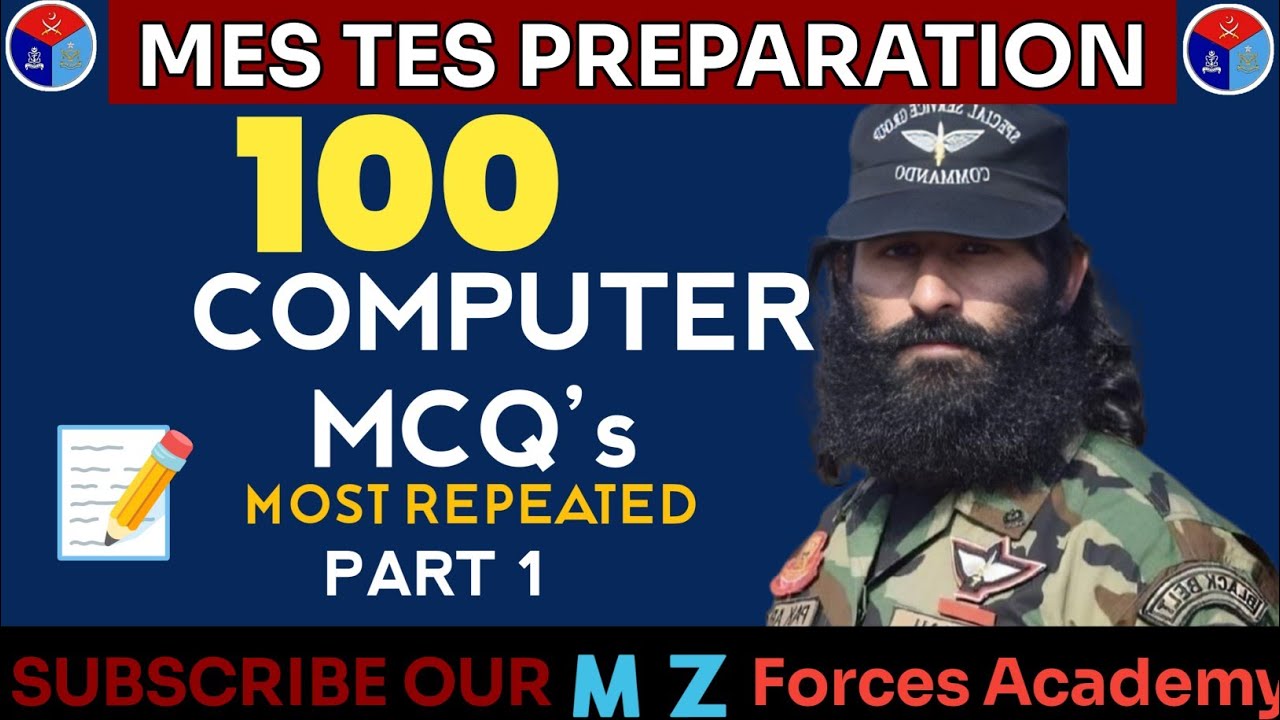 MES Test Preparation 2026 | Computer 100 Most Important MCQs Part1| LDC, UDC & Stenotypist |MES Jobs