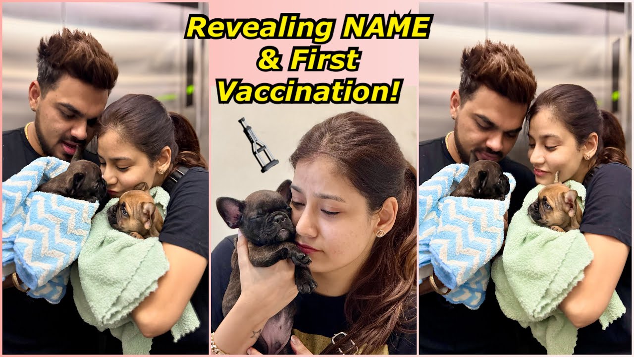 Revealing Babies Name & First Vaccination!😍 OMG Naak se Chana Chaba Diye😥Subscriber gave Name