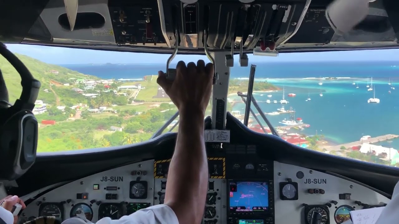 Scary Airplane Landing on Union Island in the Caribbean