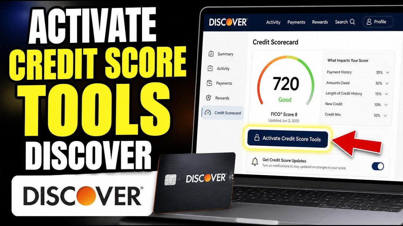 How to activate credit score tools with Discover - Quick Tutorial