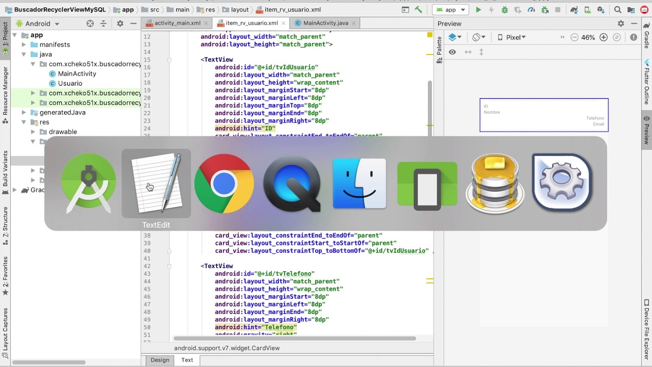 Buscador, Filtrador RecyclerView, CardView, MySQL, PHP, Java en Android Studio