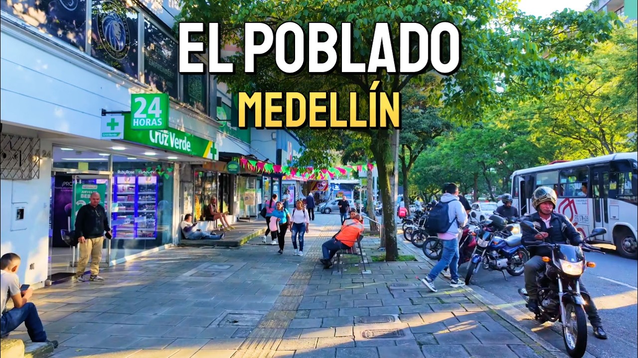Medellín, Colombia 🇨🇴 El Poblado, Provenza, Parque Lleras Walking Tour 4K