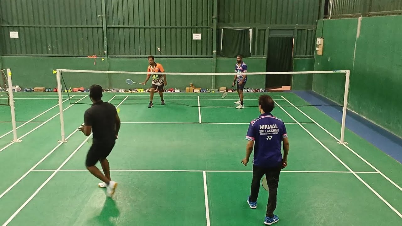 Men's double badminton rally | Karthik Nirmal vs Senthil guru pair