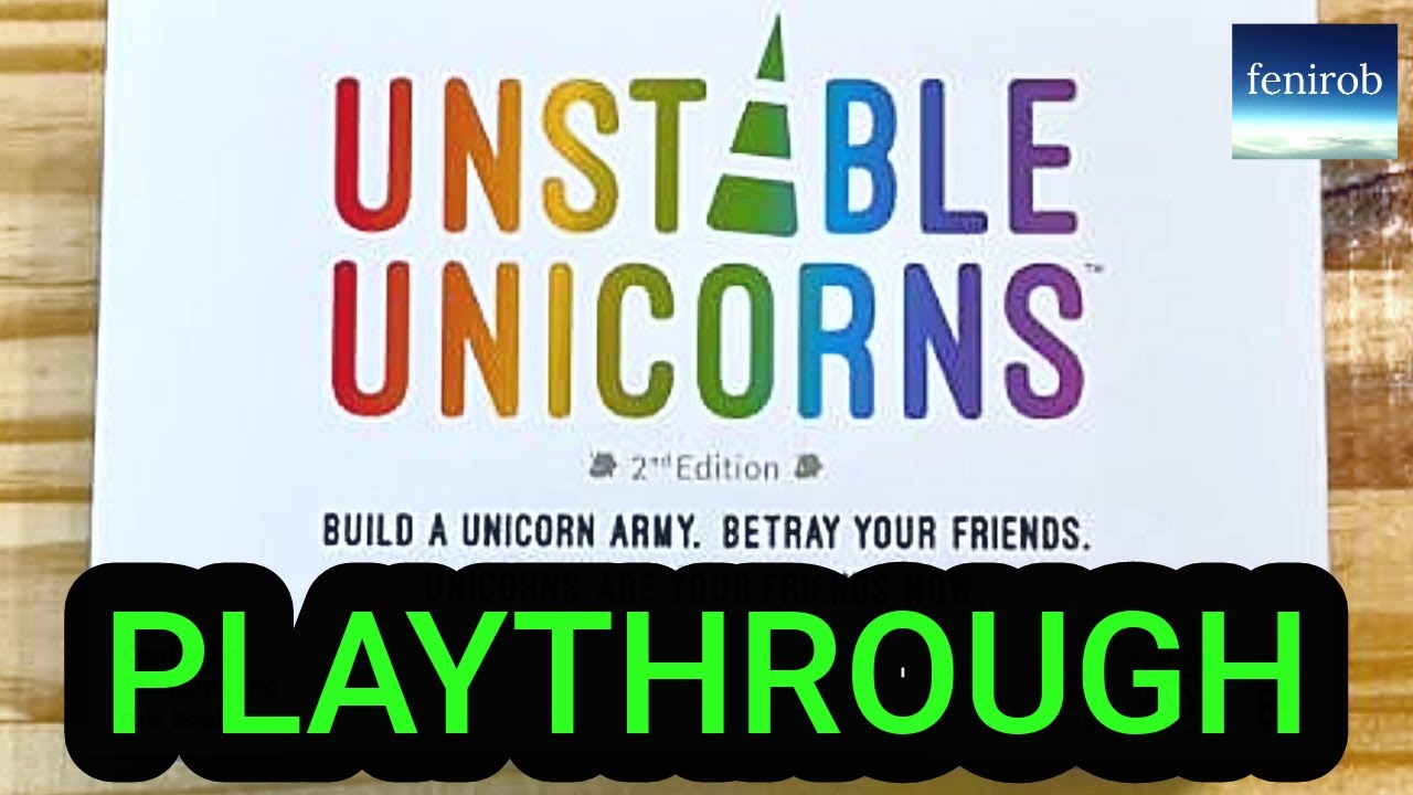 Unstable Unicorns Card Game | Playthrough (2 Players)