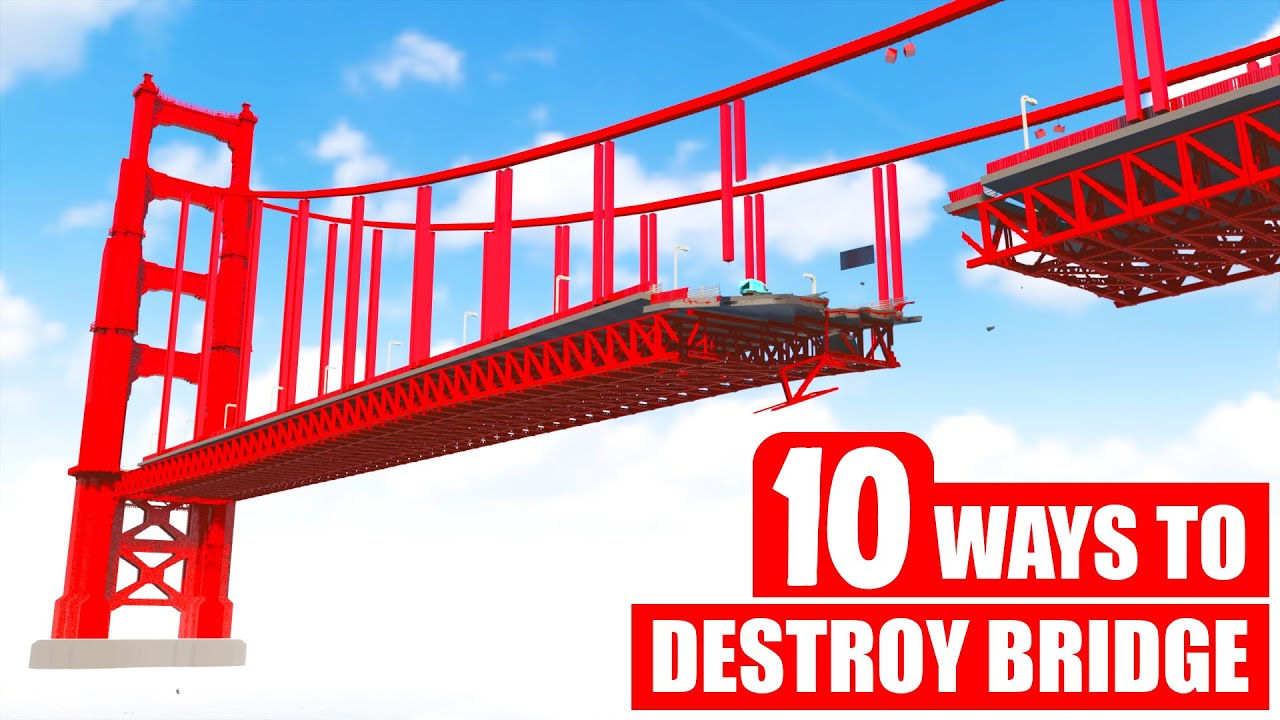 10 Ways to Destroy Golden Gate Bridge | Teardown