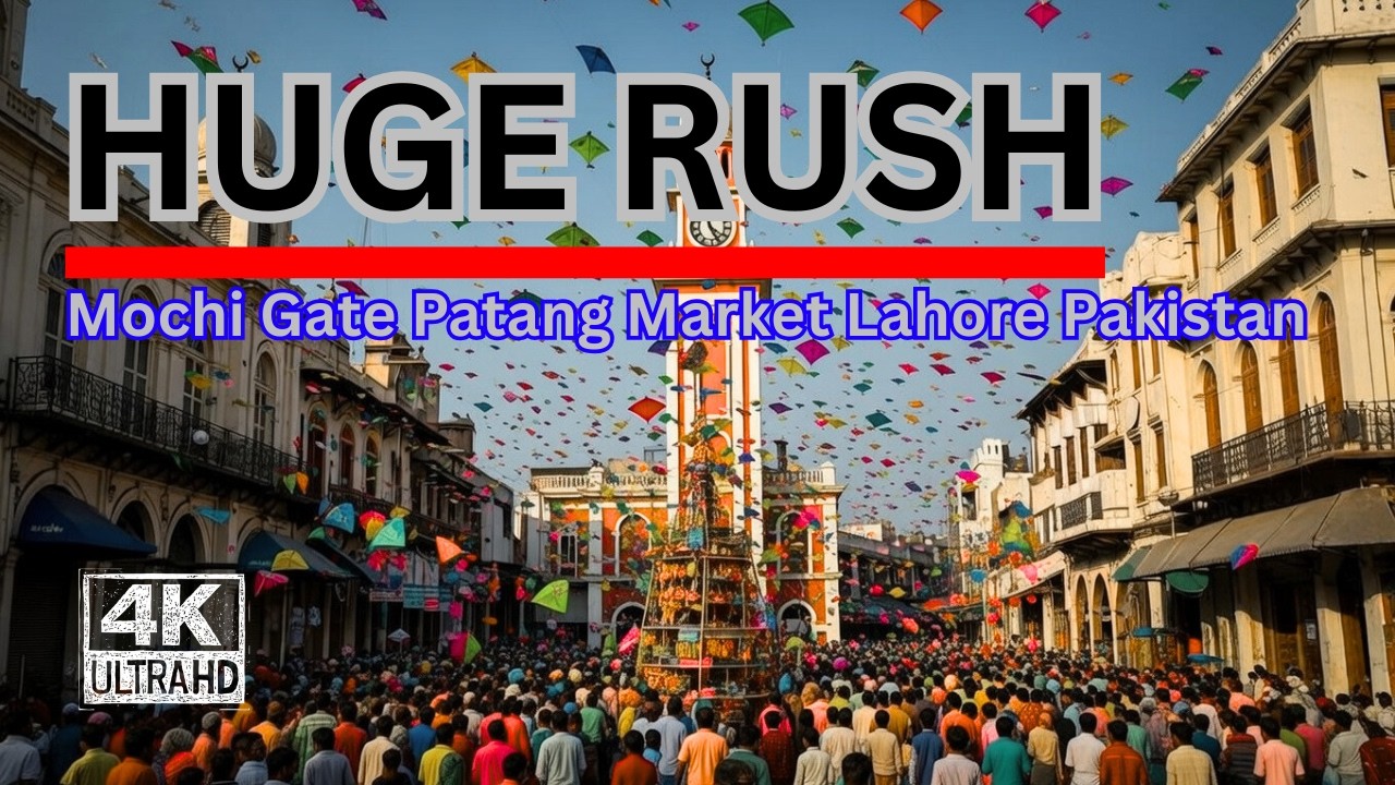 Mochi Gate Basant Kite Market 2025 | Shah Almi Bazaar Kite Shopping | Lahore Patang Bazar 4K Walk