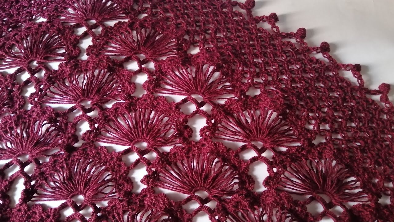 شال /سكارف 🧣 شتوي مثلث 🔽 بغرزة مميزة