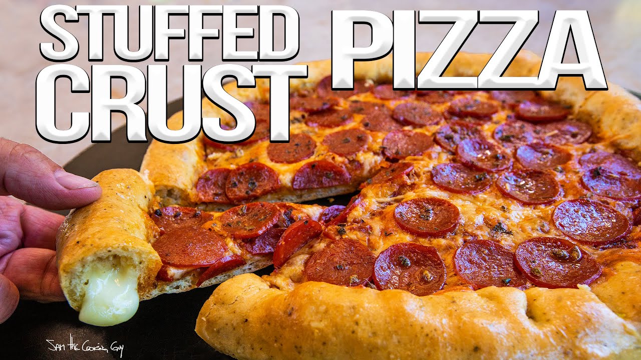 The Best Stuffed Crust GARLIC BREAD Pizza | SAM THE COOKING GUY 4K