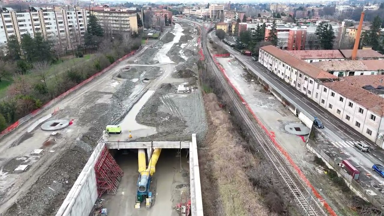 Lo stato del cantiere per la nuova Porrettana a Casalecchio di Reno, 9 febbraio 2025