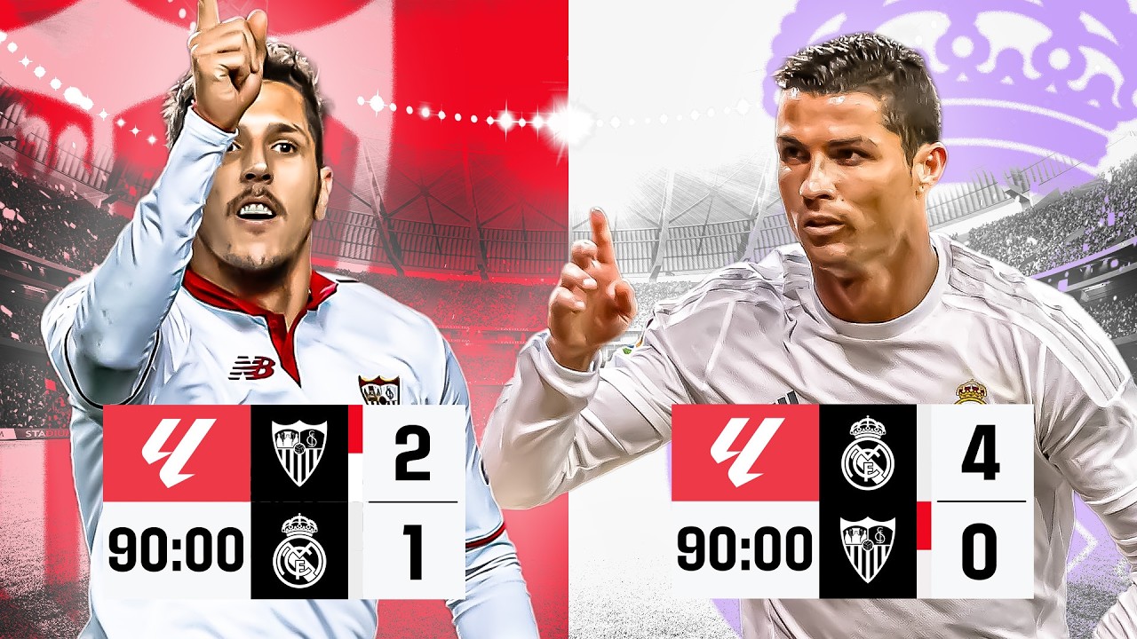 REAL MADRID vs SEVILLA FC: Los PARTIDOS MÁS EPICOS | LALIGA 2015-2025