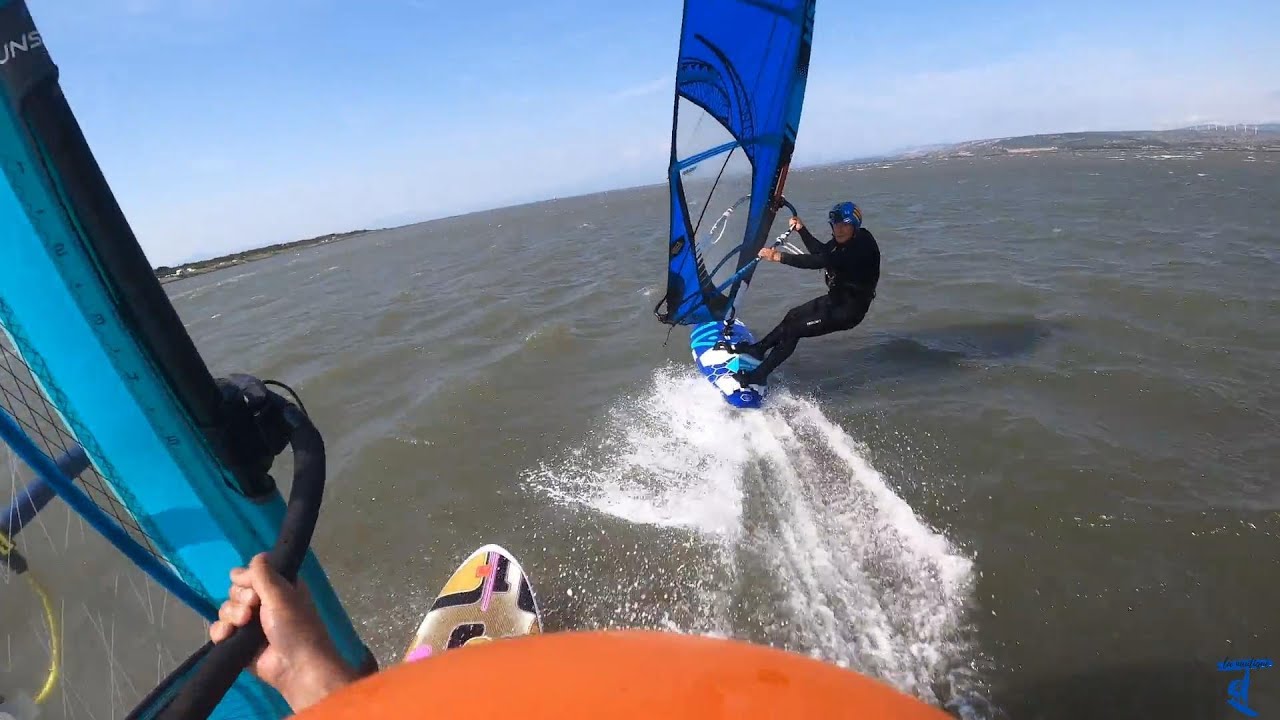 WINDSURF LA NAUTIQUE LEUCATE LE PARC A HUITRES AVEC JO ARDID LE 15 JUIN 2023 FRANCE GOPRO