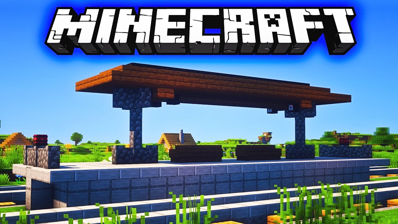 🚂 Train Station in Minecraft | #Shorts Timelapse