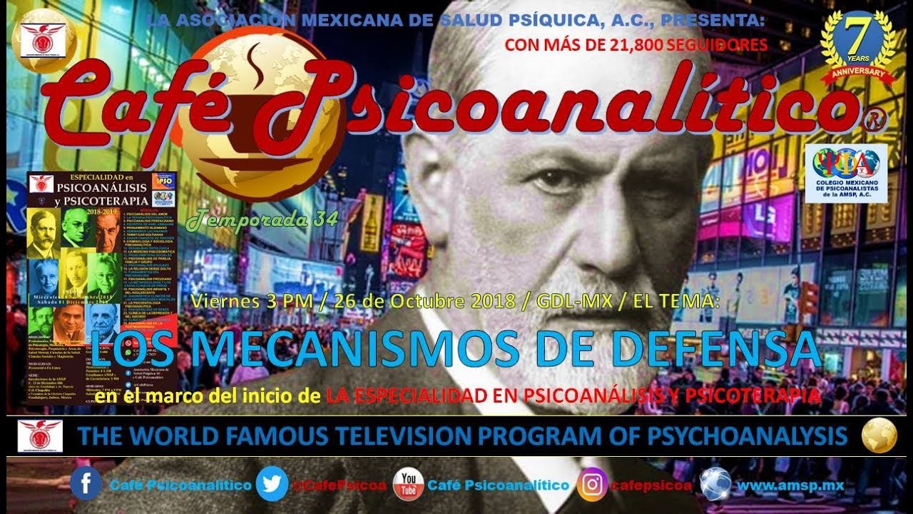 LOS MECANISMOS DE DEFENSA / 7°ANIVERSARIO de Café Psicoanalítico