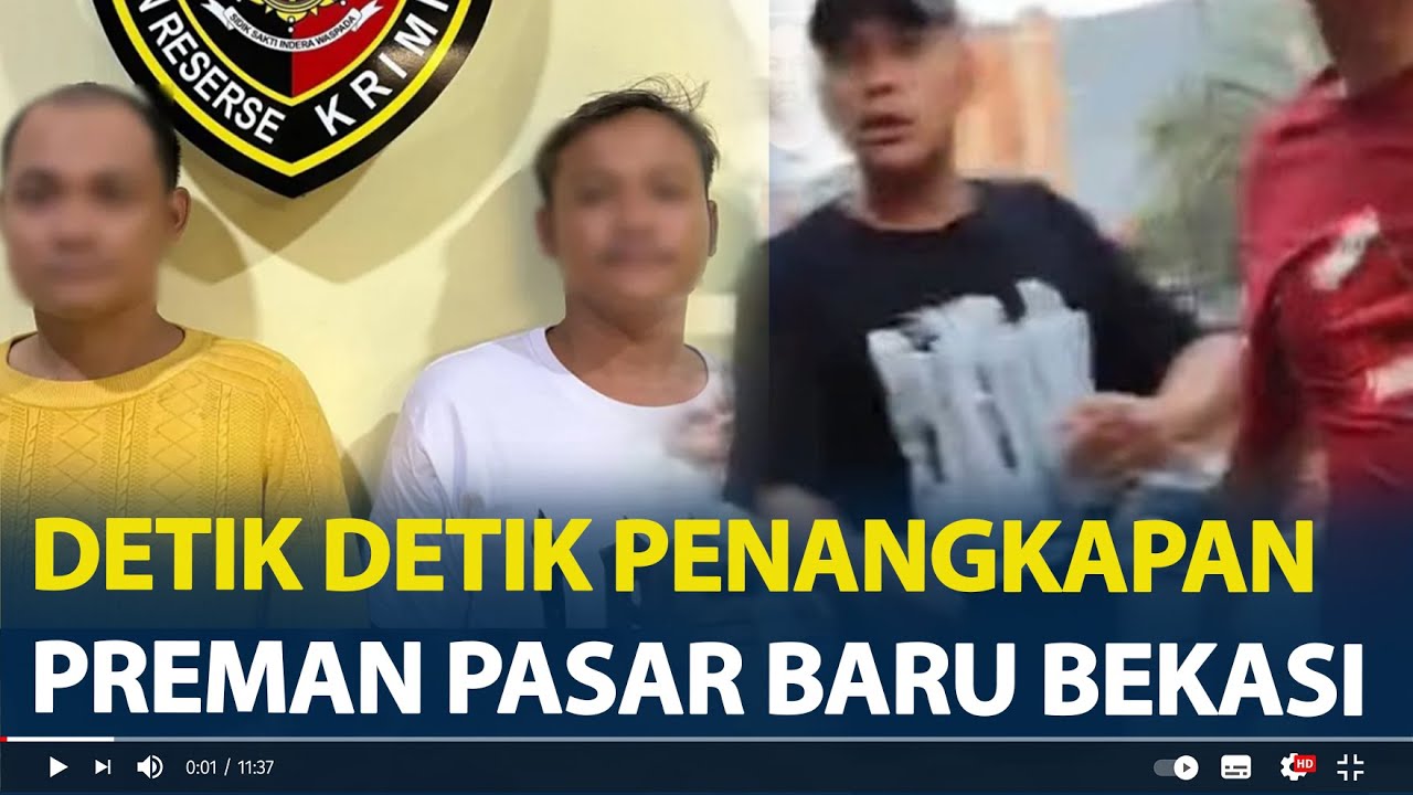 Detik Detik Penangkapan Preman Pasar Baru Bekasi, Ciut Dibekuk Polisi