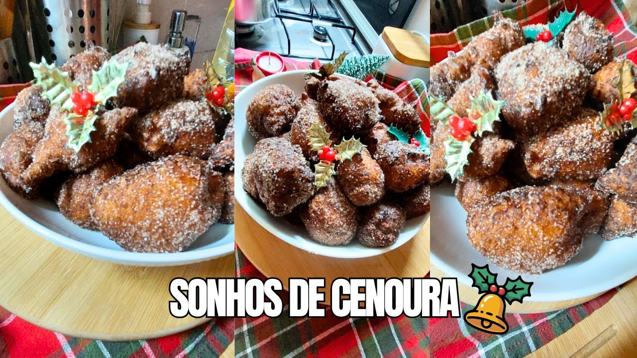 A Melhor Receita de Sonhos de Cenoura 🥕 🎄| Aromas & Sabores